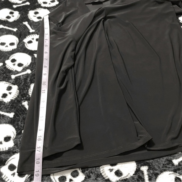 CLIENTELE Black stretch jersey tunic mini dress witchy gothic flowy top MEDIUM - Picture 9 of 12